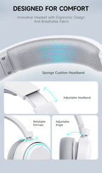 Picun G2 Wireless Gaming Headset – 2.4GHz & Bluetooth, 7.1 Surround, Low Latency, ENC Mic