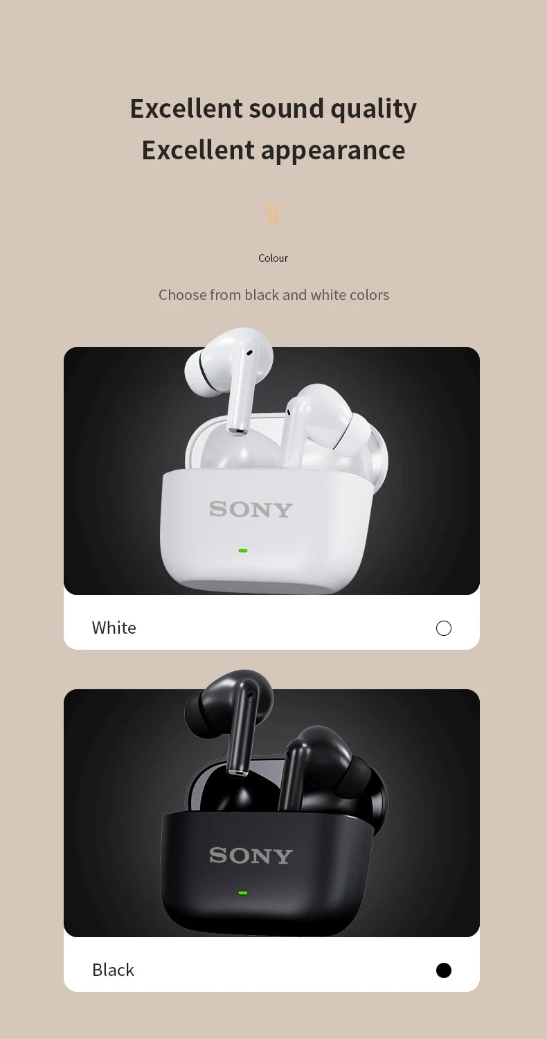 Original SONY S300 TWS Wireless In-Ear Bluetooth Earphones | Hi-Fi Stereo Sport & Gaming Waterproof Headset with Microphone