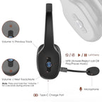 Wireless Trucker Bluetooth Headset with Mic – On-Ear Headset for Phone, PC & Home Office