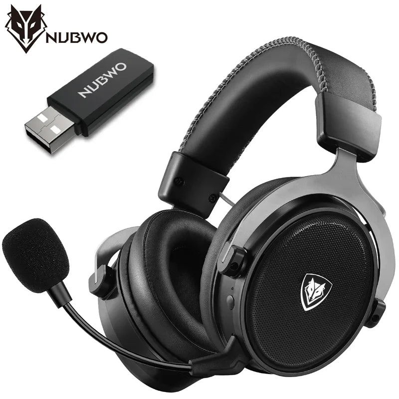 NUBWO G07 Wireless Gaming Headset – 2.4GHz Low Latency, Hi-Fi Stereo, Noise-Canceling Mic