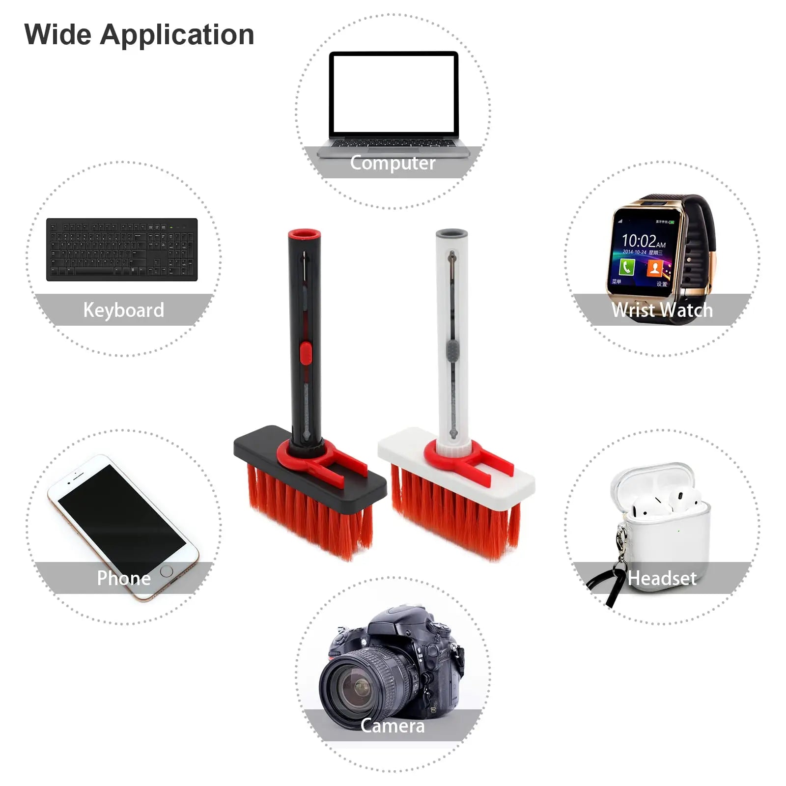 5 in 1 Keyboard Cleaning Brush Kit Keycap Puller Earbuds Cleaner for Airpods Pro 1 2 3 Bluetooth Earphones Case Cleaning Tools