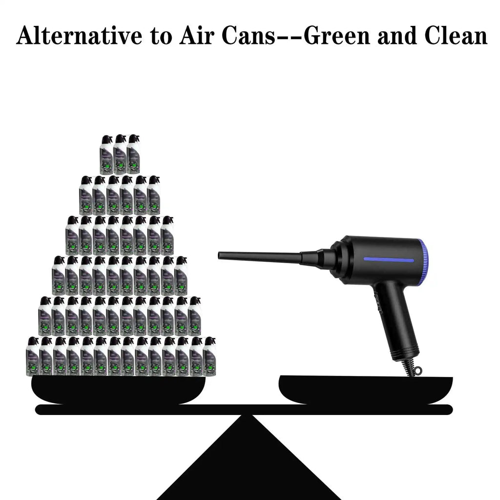 500W Electric Air Duster, Air Blower Replaces Canned Air Spray for PC Computer Keyboard Cleaner Compressed Air Can Duster
