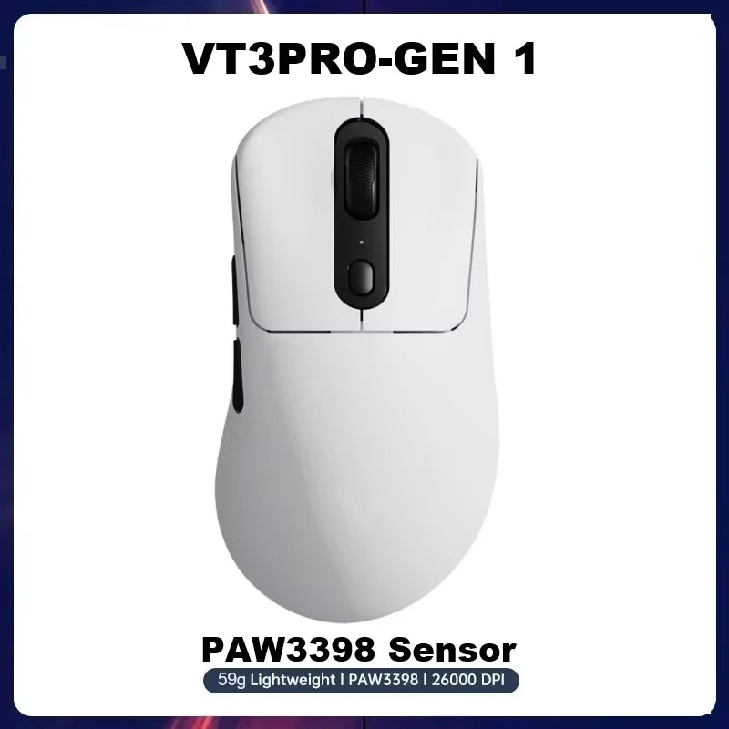 Rapoo VT3Pro GEN-1 Wireless Gaming Mouse – 59g Lightweight, 8KHz Polling Rate, 26,000 DPI, 9 Programmable Buttons