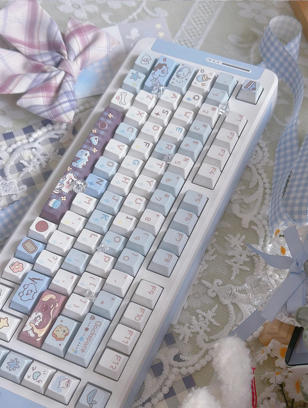 95 Keys Cherry Profile PBT Keycaps – Spark Conference Theme, for Gaming Mechanical Keyboard 61/64/68/75-Key Layouts, AULA F75 Compatible