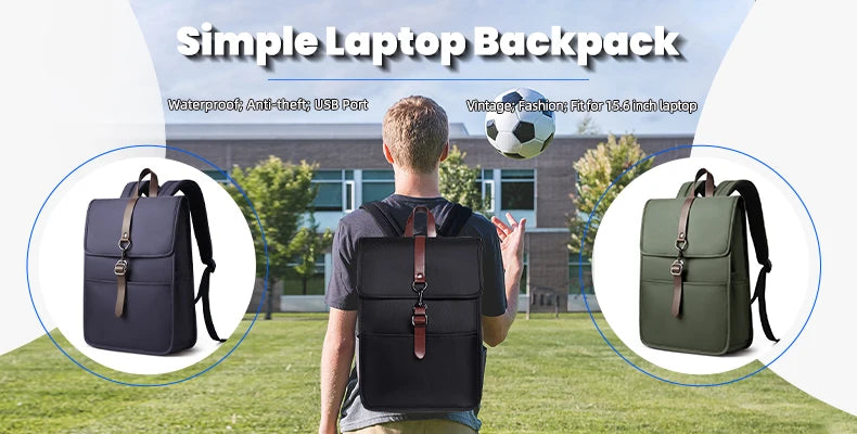 Heroic Knight Business Backpack - 14" Laptop, Waterproof, USB Charging, Multifunctional Travel Backpack