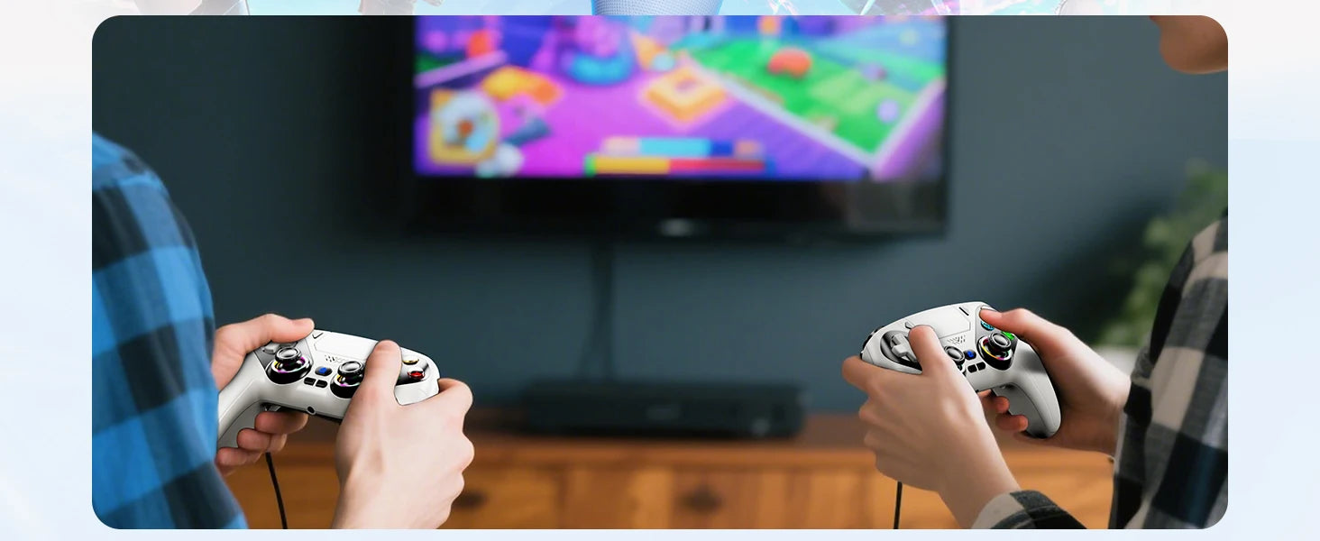 Controller for PS5/Playstion 5 Pro/Slim/PC Wireless Gamepad Hall Effect Trigger RGB Turbo Vibration Programmable Button Joystick