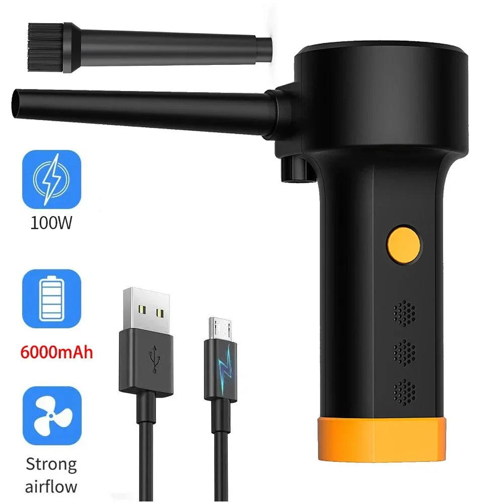 500W Electric Air Duster, Air Blower Replaces Canned Air Spray for PC Computer Keyboard Cleaner Compressed Air Can Duster