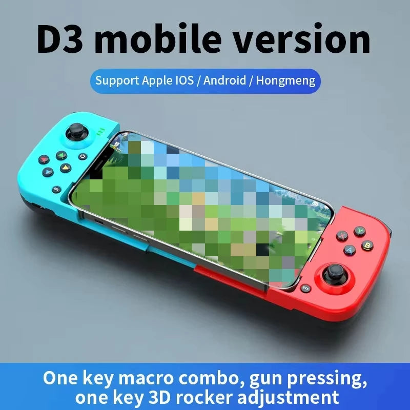 D3 Gamepad Wireless BT5.0 Stretchable Game Controller For Mobile Phone Android IOS Joystick, Gamepad for PS4 SwitchPC