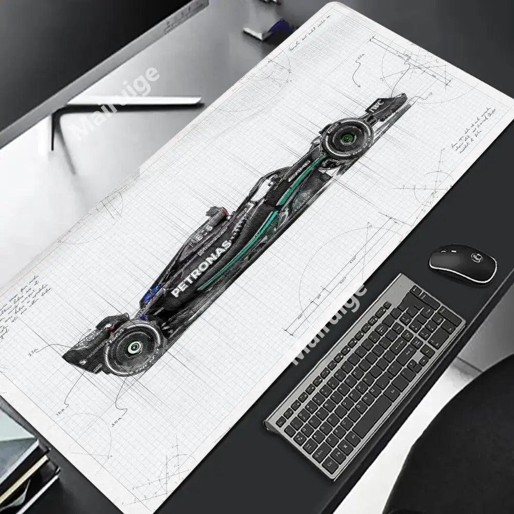 Hot-selling F1 Racing Red Mouse Pad Large Computer Office Game Table Mats XXL Rubber HD Gaming Keyboard Mousepads Long Desk Mat