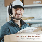 Wireless Trucker Bluetooth Headset with Mic – On-Ear Headset for Phone, PC & Home Office