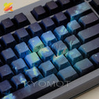 135 Keys Star Sky Theme PBT Double Shot Keycaps Side Print Shine Through Cherry Profile Keycaps for DIY Mechanical Keyboard Caps