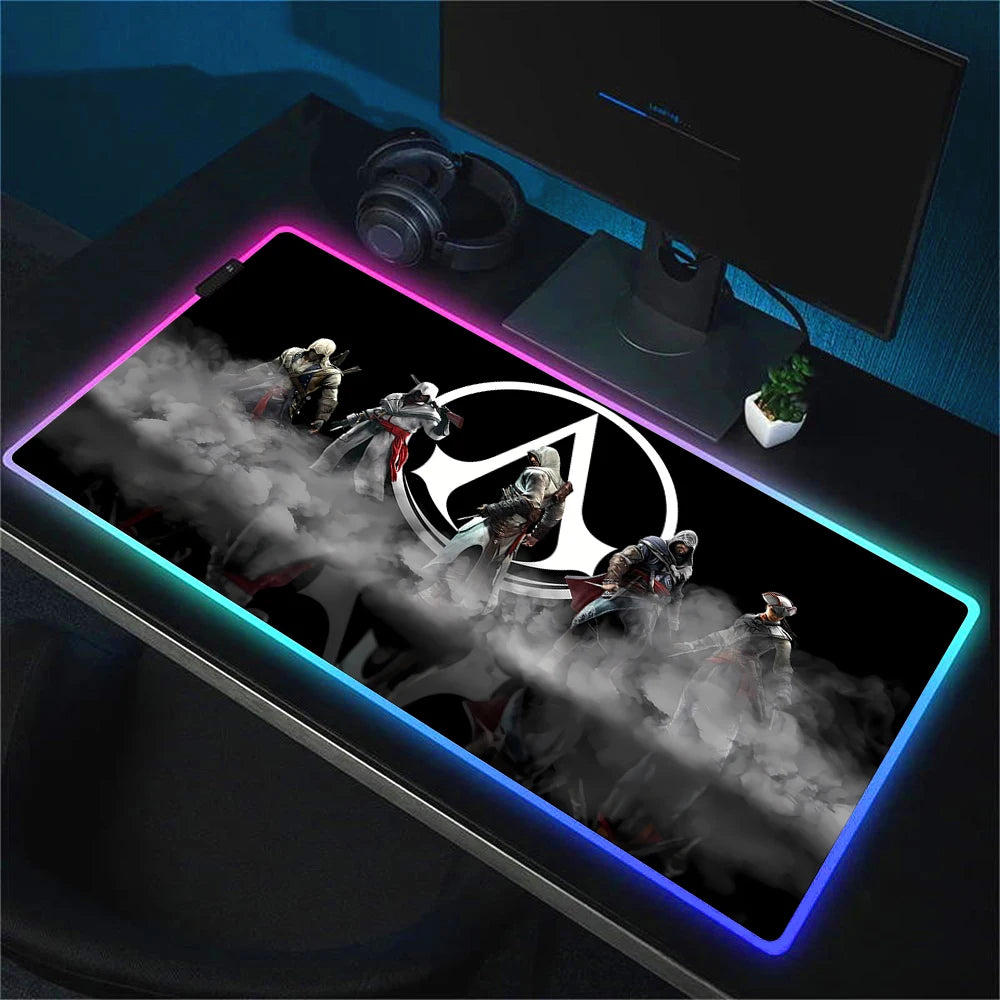 Pc Gamer Cabinet Assassin S Creed Mouse Carpet Xxl Mouse Pad Speed Gaming Accessories Keyboard Mousepad Rgb Desk Mat Anime Mats