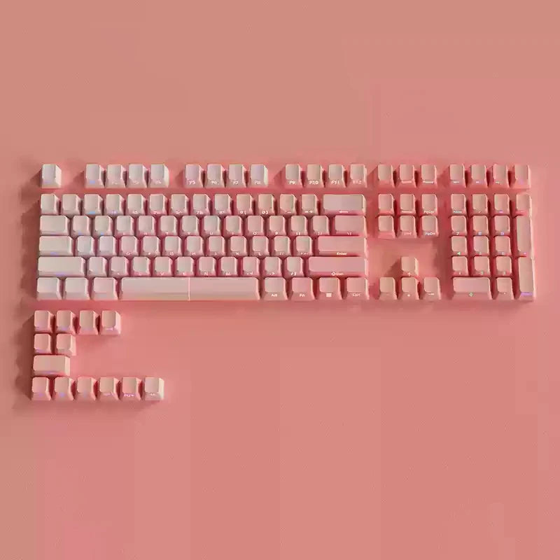 133 Keys Side-Print Shine-Through Keycap Set – Double-Shot PBT, Cherry Profile, for MX Switch Mechanical Gaming Keyboard