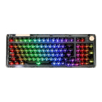 KiiBOOM Phantom 98 Mechanical Keyboard – 98 Keys, Hot-Swappable, Wired / Bluetooth 5.0 / 2.4GHz Wireless, Acrylic Case, Gasket Mount