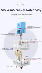 AJAZZ AK680 Mechanical Keyboard – 65%, Wired Gaming Keyboard, Hot-Swap, Mini Custom Keyboard with Gasket for PC & Laptop