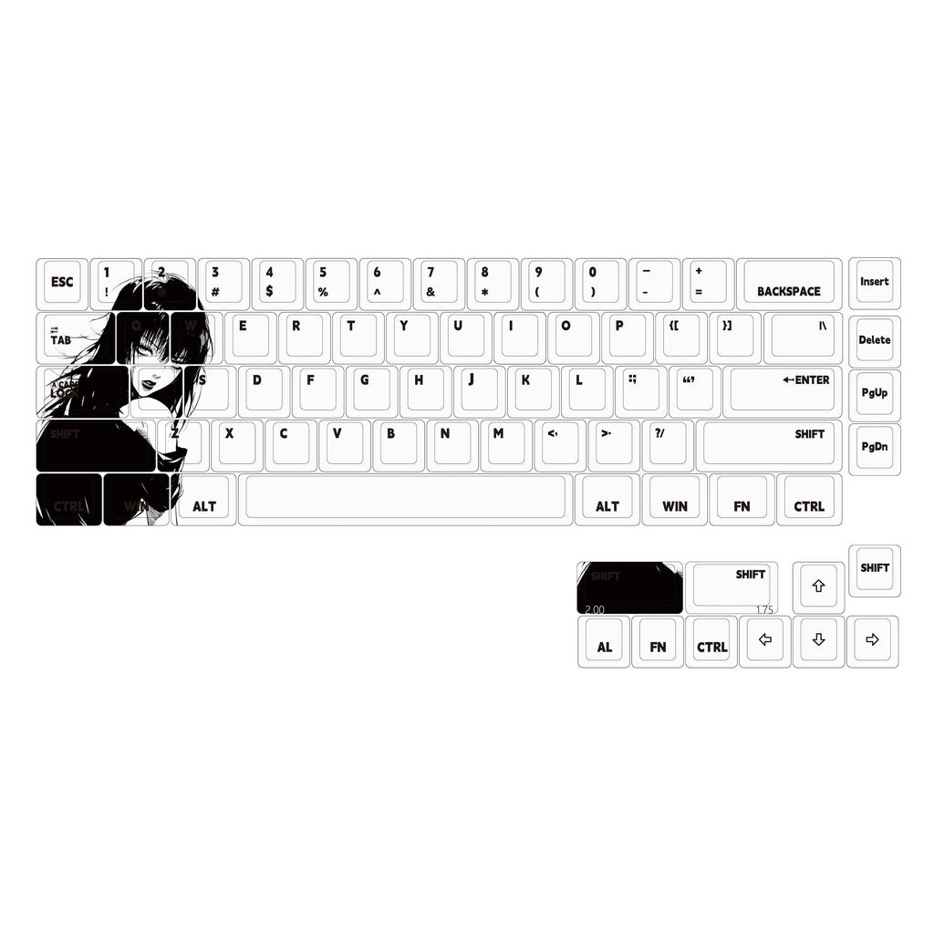NPKC Cherry Profile Anime Keycaps – PBT, for MX Switch, 60% / 65% Mechanical Keyboards, Wooting 60 / MAD 68HE Compatible
