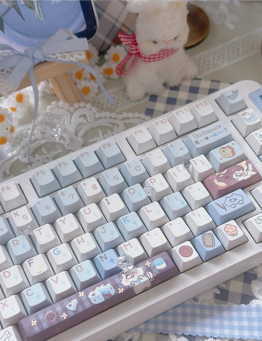 95 Keys Cherry Profile PBT Keycaps – Spark Conference Theme, for Gaming Mechanical Keyboard 61/64/68/75-Key Layouts, AULA F75 Compatible