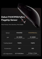 ATK Blazing Sky X1 Wireless Gaming Mouse – 3-Mode Connection, 8K Low-Latency, Lightweight FPS Esports Mouse, Custom PC Gaming Accessory