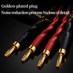 YYAUDIO One Pair of Hi-Fi Speaker Cables – High-End OCC Speaker Cable for Hi-Fi Audio Systems, Banana Plug Speaker Cable