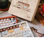 FBB Otter Coffee Theme Keycaps – PBT, Gaming Mechanical Keyboard Keycaps for MX Switch, PC Custom DIY Cute Artisan Accessory