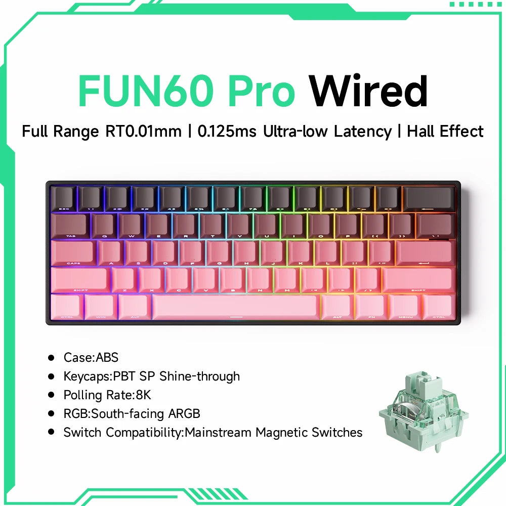 Akko MonsGeek FUN68 / FUN60 PRO & MAX HE Magnetic Keyboards – 60% / 65%, Rapid Trigger, 8K, Custom Esports Gaming Keyboard