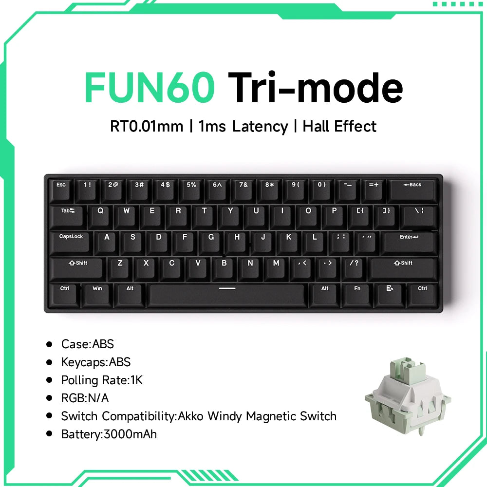 Akko MonsGeek FUN68 / FUN60 PRO & MAX HE Magnetic Keyboards – 60% / 65%, Rapid Trigger, 8K, Custom Esports Gaming Keyboard