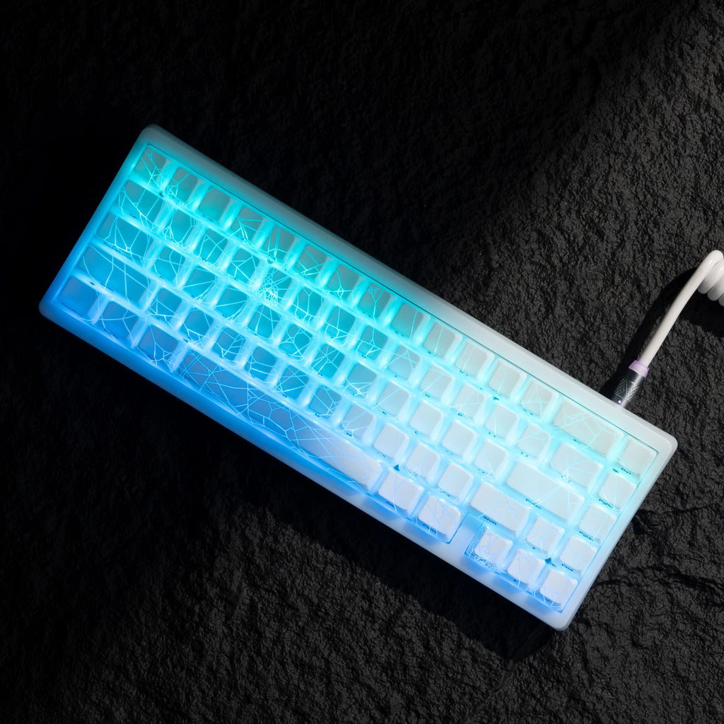 XVX Spider Web Keycaps – OEM Profile, Shine-Through IMD-Tech Keycap Set, 118 Keys, Black Backlight (Keycaps Only)