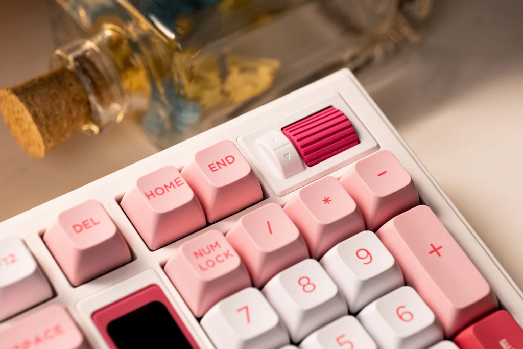 Akko 5098B Prunus Lannesiana Mechanical Keyboard – 96 Keys, Wireless, TFT Screen & Vertical Knob, Hot-Swap, RGB, Gasket Mount