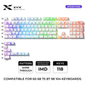 XVX Spider Web Keycaps – OEM Profile, Shine-Through IMD-Tech Keycap Set, 118 Keys, Black Backlight (Keycaps Only)