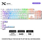 XVX Spider Web Keycaps – OEM Profile, Shine-Through IMD-Tech Keycap Set, 118 Keys, Black Backlight (Keycaps Only)