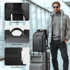 HcanKcan Men's Waterproof Business Backpack - 15.6 Inch Laptop Bag with Large Capacity for Travel, Work & School