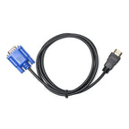 1-5m HDMI-Compatible To VGA Cable Male to Male 1080P AV Adapter Cord Converter For PC HDTV
