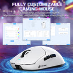 ATTACK SHARK X8SE Tri-Mode Wireless Gaming Mouse – PAW3311 Sensor, 25,000 DPI, 80 Million Clicks, Designed for Large Hands