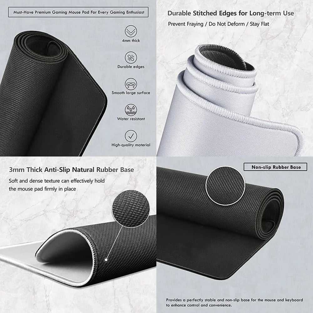 Anime Attack On Titan Mouse Pad Computer Non-slip Gaming Mousepad XXL Locking Edge Game PC Laptop Keyboard Mouse Mat Desk Carpet