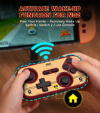 INE Retro Red Pocket Controller - Hall Effect Joysticks, 1000Hz Polling Rate, 6-Axis Gyro, Portable for Switch/PC/Mobile