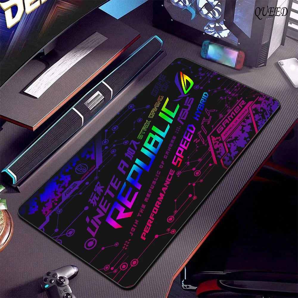 XXL Asus Game MousePad Black ASUS Mouse Pads Large Lock Edge 400x900 Creative Gamer Player Computer Keyboard table mat