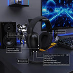 ATTACK SHARK L80 Wireless Gaming Headset – Dual Mics, 20ms Low Latency, 40mm Drivers