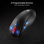 Redragon M995 PRO Wireless Gaming Mouse – 26,000 DPI Wired/Wireless Gamer Mouse, Bluetooth & 2.4G Wireless