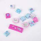KiiBOOM × Elyxirine Digital Dreams (Pastel Y2K) Keycap Set – 144 Keys, MOA / Cherry Profile, for 60% / 65% / 75% / TKL / Full-Size Keyboards