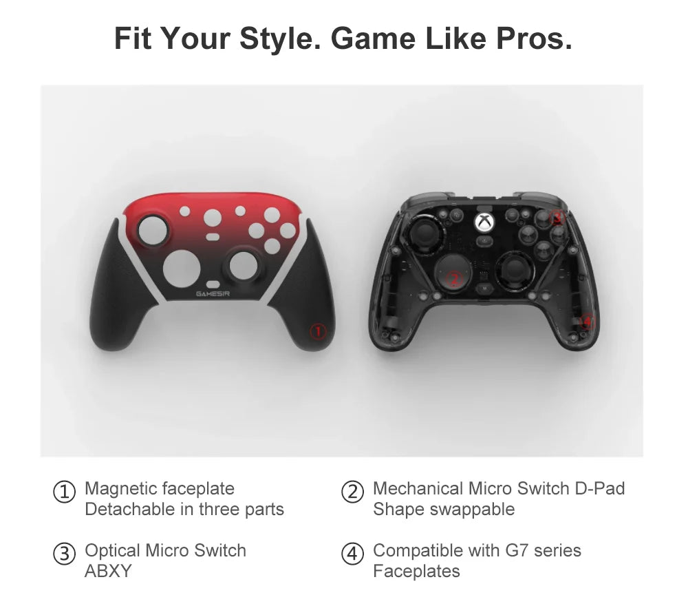 GameSir G7 Pro Xbox Gaming Controller Wired for Xbox Wireless pc Bluetooth Gamepad for Xbox Series X S Xbox One PC Steam Android