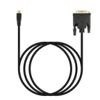 1M / 1.8M Micro HDMI to DVI-D 24+1 Cable – 3D 1080P Adapter for LCD, DVD, HDTV, XBOX, PS3, Monitor & TV