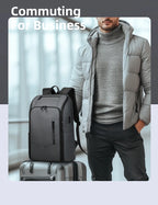 HcanKcan Men's Waterproof Business Backpack - 15.6 Inch Laptop Bag with Large Capacity for Travel, Work & School