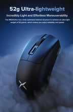 Delux M600 Series Wireless Gaming Mouse – 52g Lightweight, 2.4G Dual-Mode, 26,000 DPI, Macro Support, Rechargeable