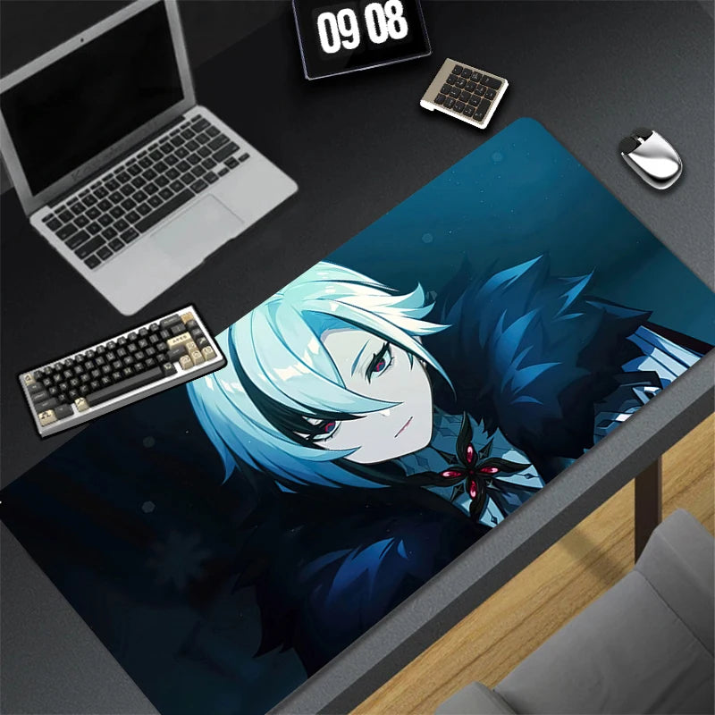Genshin Impact Arlecchino Mouse Pad Anime Cartoon Girl Keyboard Rug PC Gaming Accessories Mousepad Laptop Speed Desk Mat Carpet