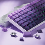 136 Keys Side-Printed PBT Keycaps – Gradient Purple, Double-Shot Shine-Through, OEM Profile, for Gateron MX Switches