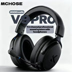 MCHOSE V9 Pro Wireless Gaming Headset – 7.1 Surround Sound, Noise-Canceling Mic, Low Latency