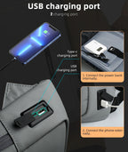 Heroic Knight Business Backpack - 14" Laptop, Waterproof, USB Charging, Multifunctional Travel Backpack