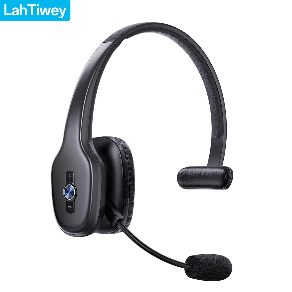 Wireless Trucker Bluetooth Headset with Mic – On-Ear Headset for Phone, PC & Home Office