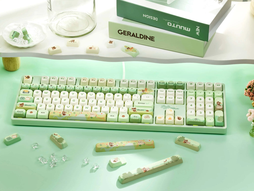 Akko 5108B Plus Mechanical Keyboard – Comic Theme, 100% Layout, Bluetooth / 2.4GHz / Type-C, Hot-Swappable, RGB Wireless