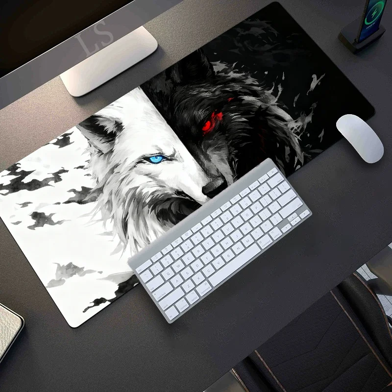 Large Wolf Pattern Mouse Pad for Desk Multi Functional XXL desk mat Keyboard Gaming Office Computer PC Gamer Desk accessories